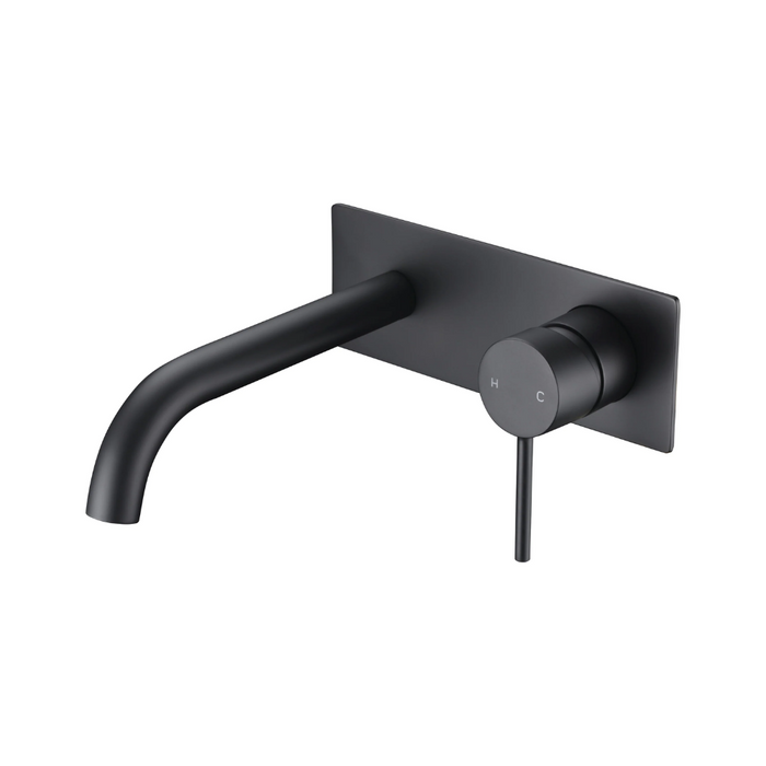 IKON Hali Wall Basin Mixer Curved Spout