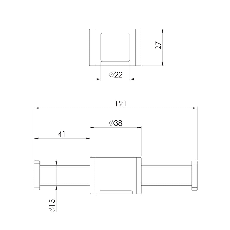 Phoenix Vertical Rail Hook Square