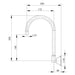 Phoenix Ivy Wall Sink Outlet 170mm Gooseneck- Lead Free