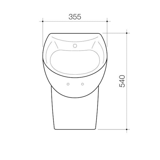 Caroma Leda Back Inlet Urinal