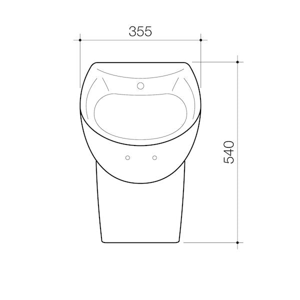 Caroma Leda Back Inlet Urinal