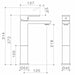 Caroma Luna Tower Basin Mixer - Brushed Nickel - Lead Free
