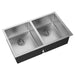 Fienza Hana 27L/27L Double Kitchen Sink, Stainless Steel