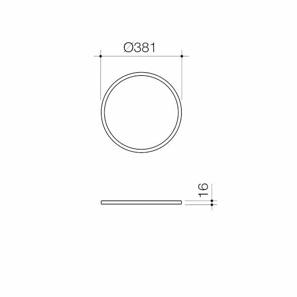 Caroma Liano II 400mm Round Basin Dress Ring