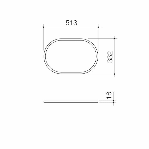Caroma Liano II 530mm Pill Basin Dress Ring