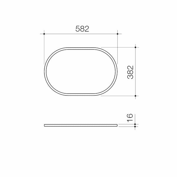 Caroma Liano II 600mm Pill Dress Ring