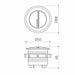 Caroma Urbane II Wall Faced Close Coupled Flush Button - Brushed Brass