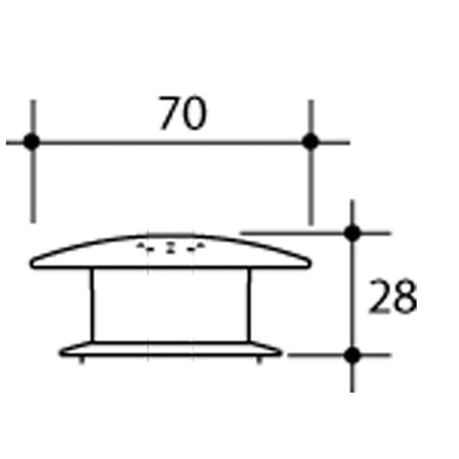 Caroma Round Care Button - Chrome