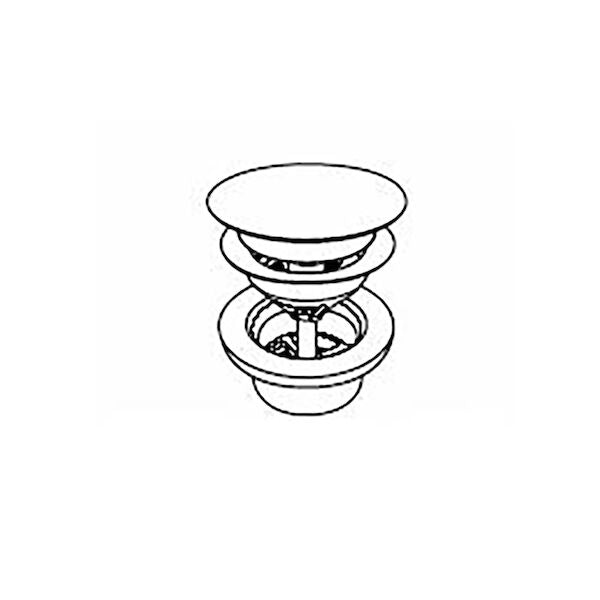 Caroma Plug & anti-vandal flush-fitting chrome waste