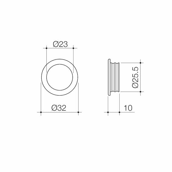 Caroma Overflow Dress Ring – Brushed Nickel