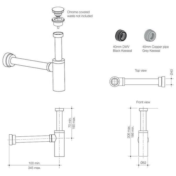 Caroma Eco Blanc Bottle Trap