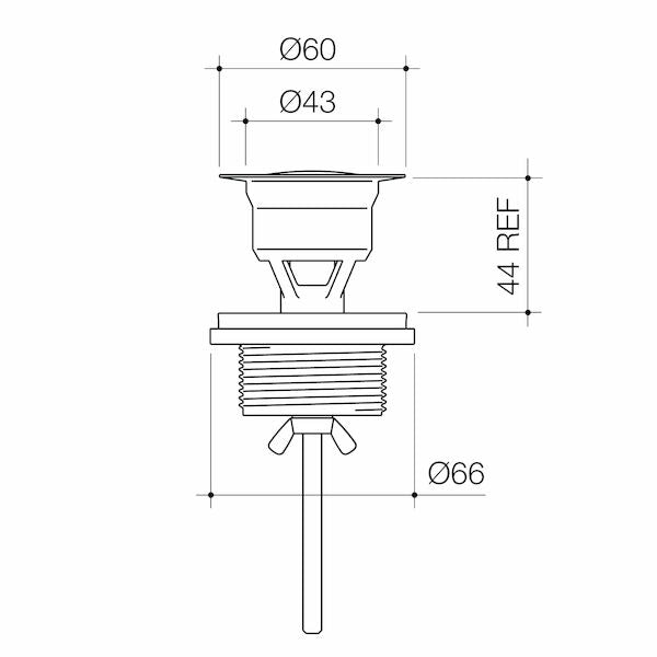 Caroma Pop-Up Plug and Waste