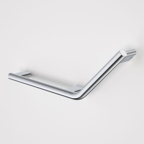 Caroma Opal Support Rail 135 Degree Left Hand Angled - Brushed Nickel