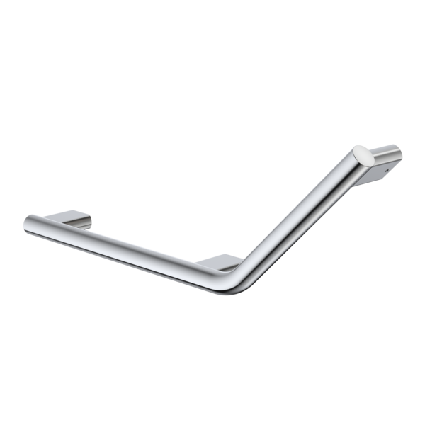 Caroma Opal Support Rail 135 Degree Left Hand Angled - Brushed Nickel