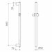 Opal Support Shower Rail Straight 900mm - Brushed Nickel