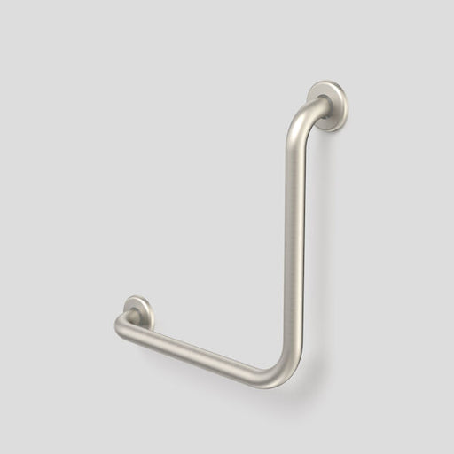 Caroma Care Support Grab Rail - 90 Degree Angled 450x450 - Brushed Nickel