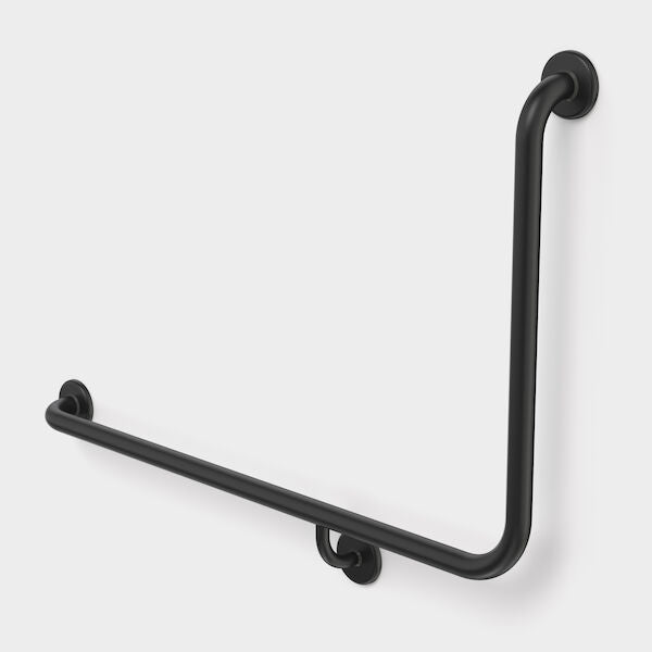 Caroma Care Support Grab Rail - 90 Degree Angled 960x600 LH - Matte Black