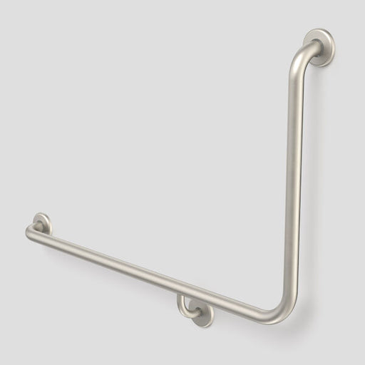 Caroma Care Support Grab Rail - 90 Degree Angled 960x600 LH - Brushed Nickel