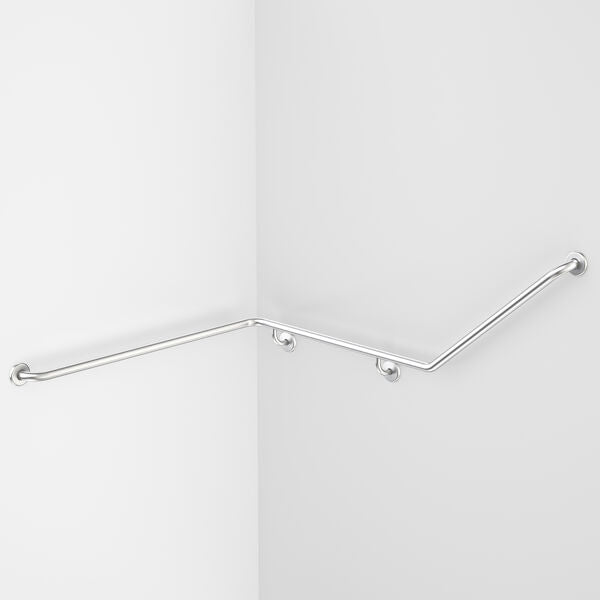 Caroma Care Support Grab Rail - 140 Degree Angled 1110x940x700 LH - Stainless Steel