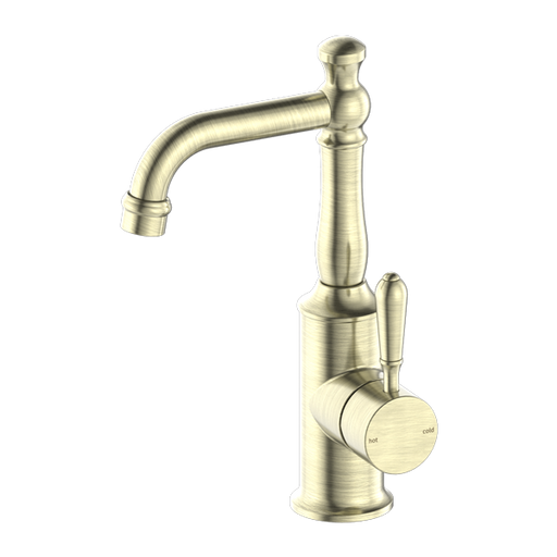 Nero York Basin Mixer with Metal Lever