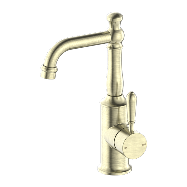 Nero York Basin Mixer with Metal Lever