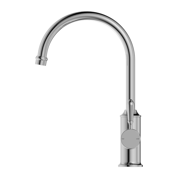 Nero York Kitchen Mixer Gooseneck Spout with Metal Lever