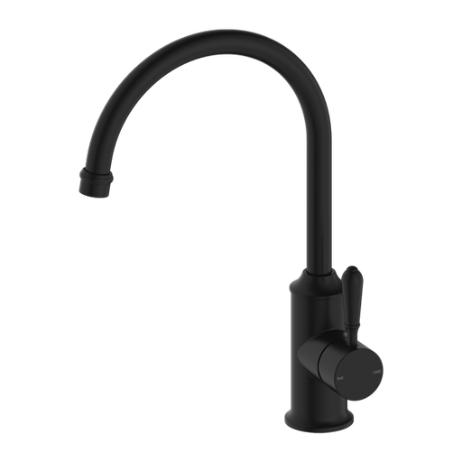 Nero York Kitchen Mixer Gooseneck Spout with Metal Lever