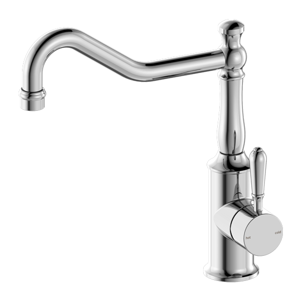Nero York Kitchen Mixer Hook Spout with Metal Lever
