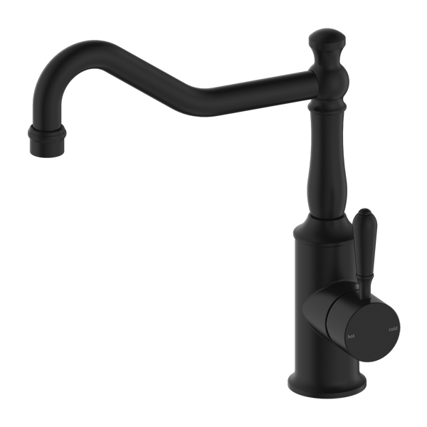 Nero York Kitchen Mixer Hook Spout with Metal Lever