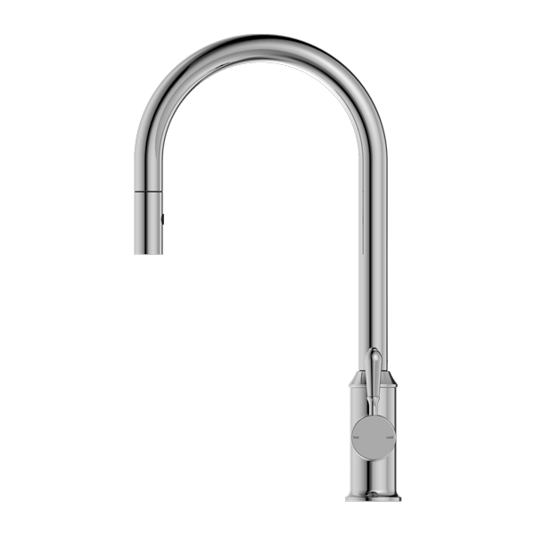 Nero York Pull Out Sink Mixer with Vegie Spray Function with Metal Lever