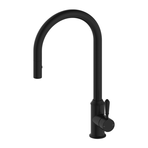 Nero York Pull Out Sink Mixer with Vegie Spray Function with Metal Lever