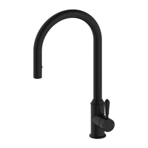 Nero York Pull Out Sink Mixer with Vegie Spray Function with Metal Lever