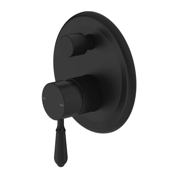 Nero York Shower Mixer with Divertor with Metal Lever