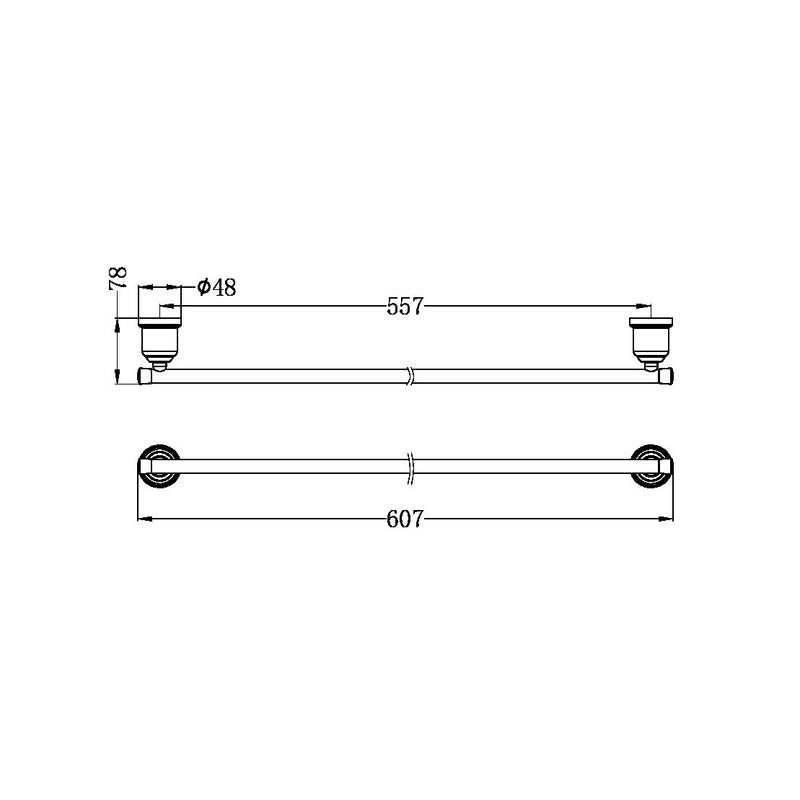 Nero York Single Towel Rail
