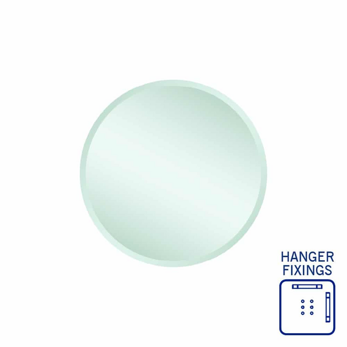 Kent 18mm Bevel Round Mirror with Hangers