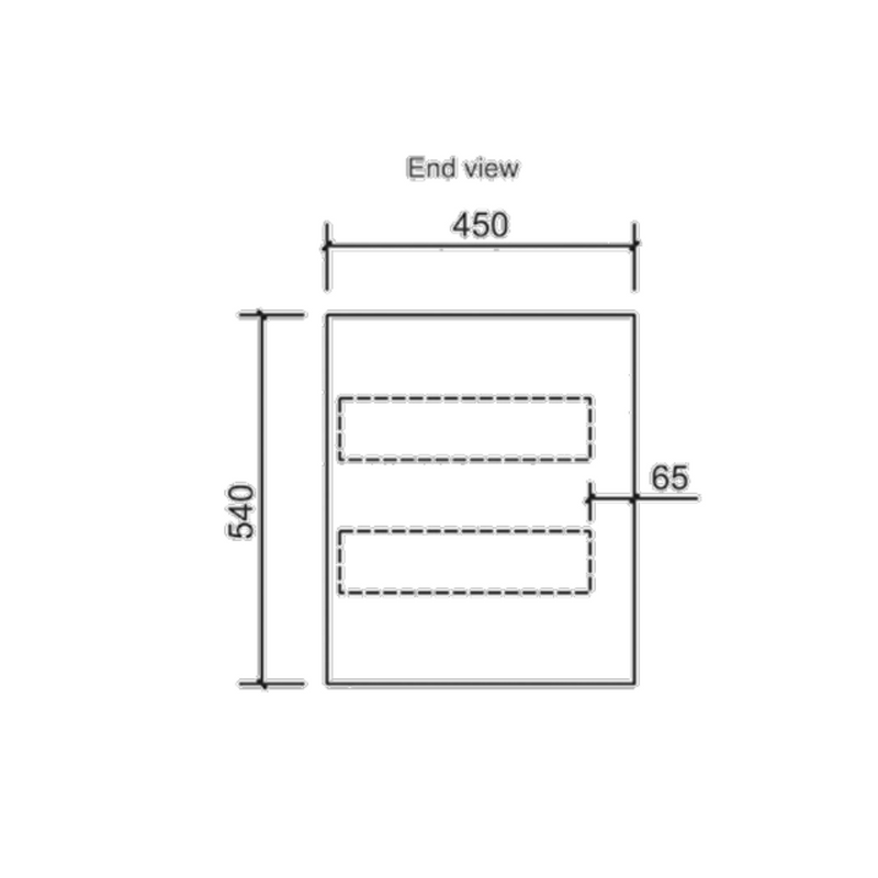 Aulic Alice Wall Hung Finger Pull Cabinet