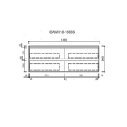 Aulic Wall Hung Finger Pull Cabinetl 1500mm