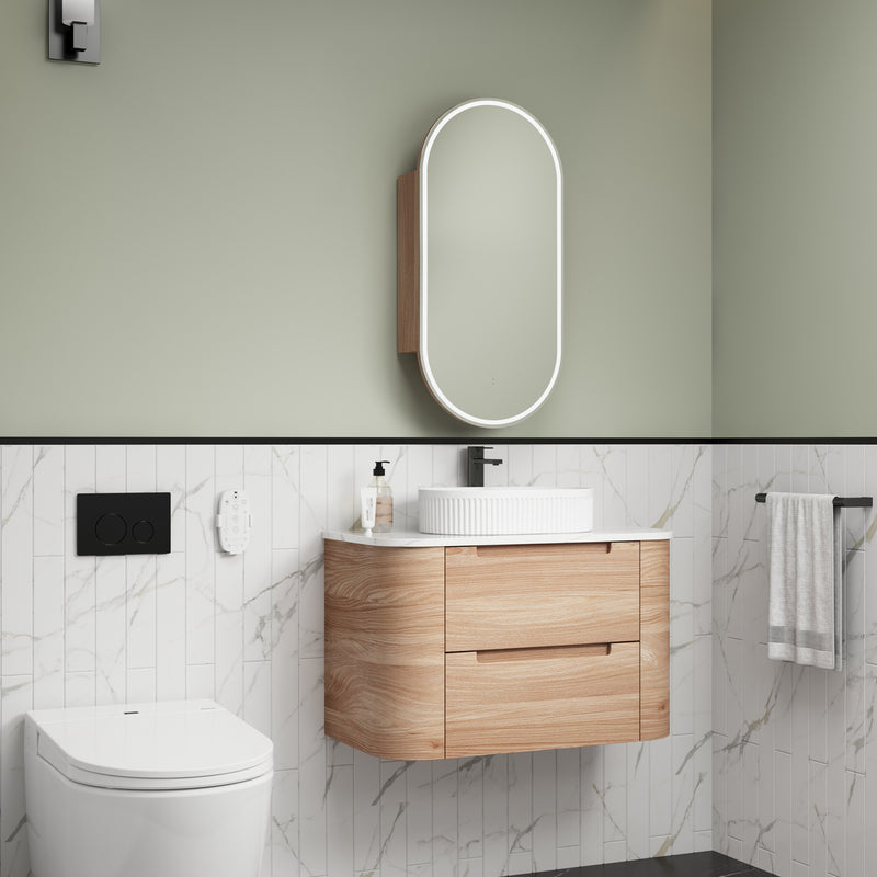 Aulic Briony Curve Finger Pull Cabinet 900MM