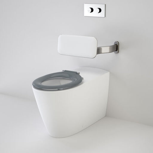 Caroma Care 800 Cleanflush® Invisi Series II® Wall Faced Suite with Backrest and Pedigree II Care Single Flap Seat