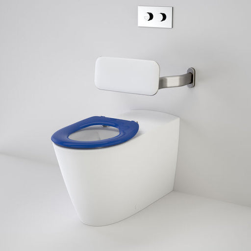 Caroma Care 800 Cleanflush® Invisi Series II® Wall Faced Suite with Backrest and Caravelle Care Single Flap Seat