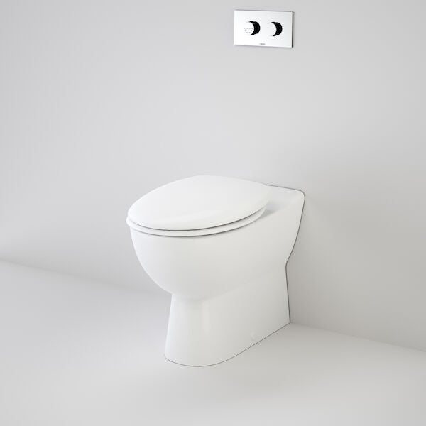 Caroma Leda Care Invisi Series II® Wall Faced Suite with Caravelle Care Double Flap Seat - White
