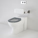 Caroma Leda Care Invisi Series II® Wall Faced Suite with Backrest and Caravelle Care Single Flap Seat - Anthracite Grey