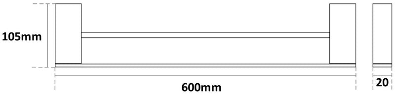 Millennium Zoya Double Towel Rail