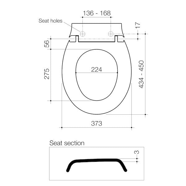 Caroma Tasman MKII Wide Seat