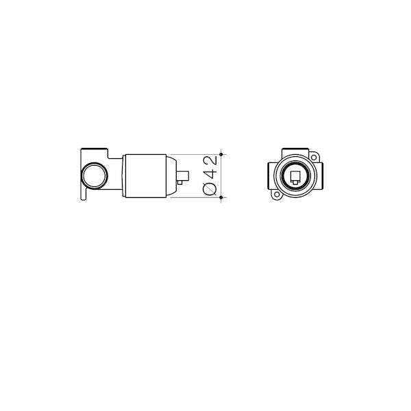 Caroma Vivas Bath/Shower Mixer In Wall Body Kit