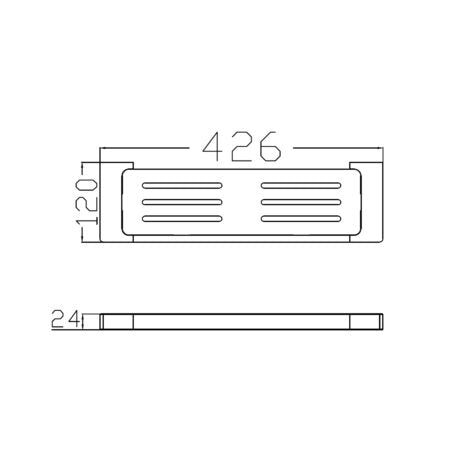 Nero Pearl Metal Shower Shelf