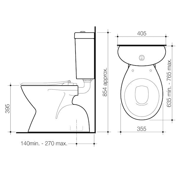Caroma School Smart Connector (S Trap) Suite