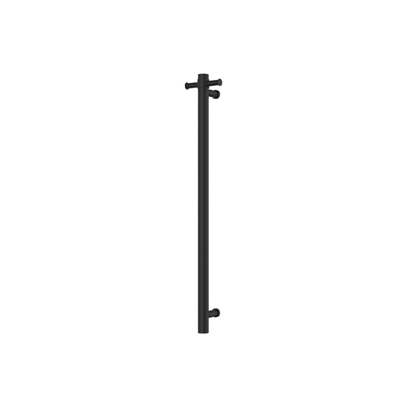 Fienza Isabella Vertical Heated Towel Rail 100 x 900mm Matte Black