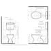 Caroma Cosmo Care Concealed Connector Pan - S Trap