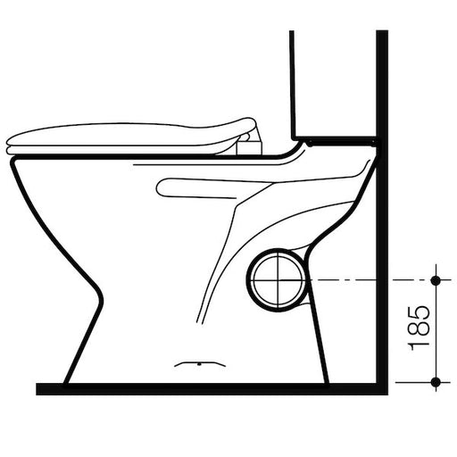 Caroma Profile Right Hand Skew Trap Pan